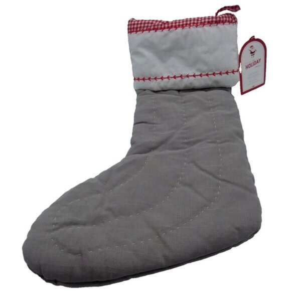 Pottery Barn Kids Parker Stocking Santa in Airplane Holiday Christmas Quilted - Picture 9 of 11